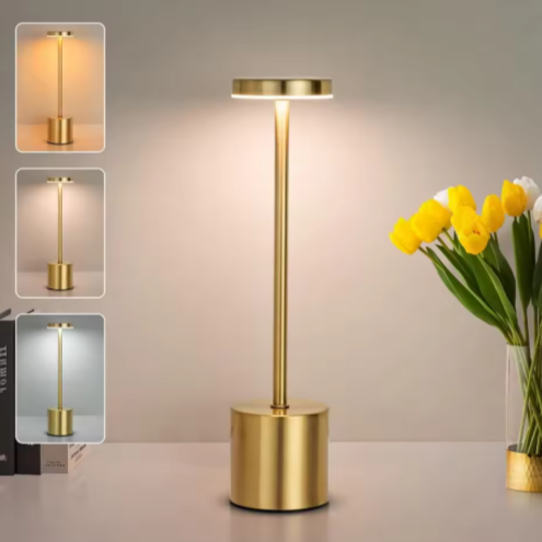 D-6 Gold Rechargeable touch Retro Lamp