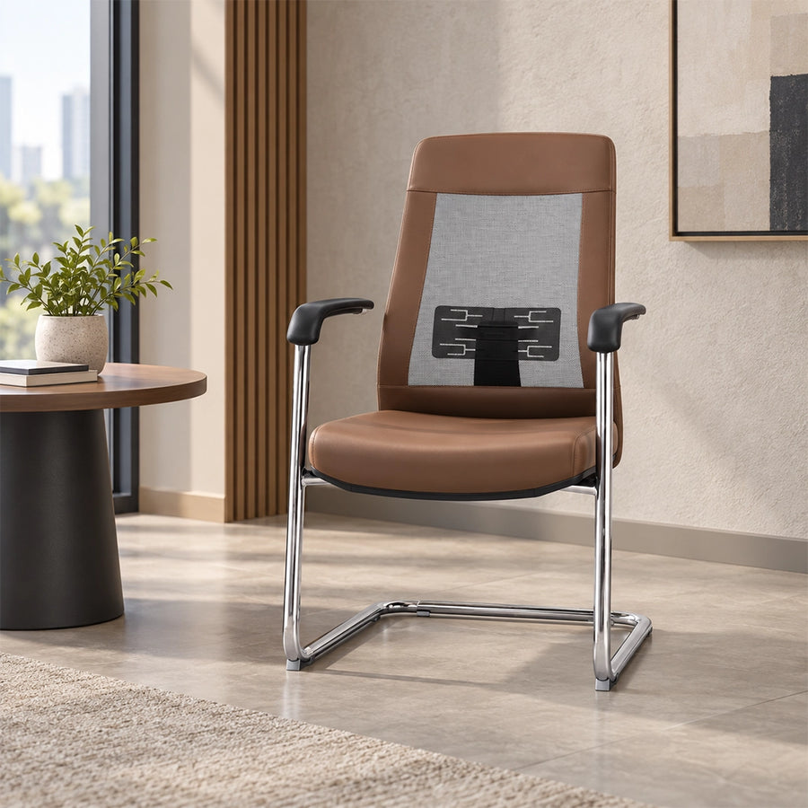Axis Visitor Chair - Brown