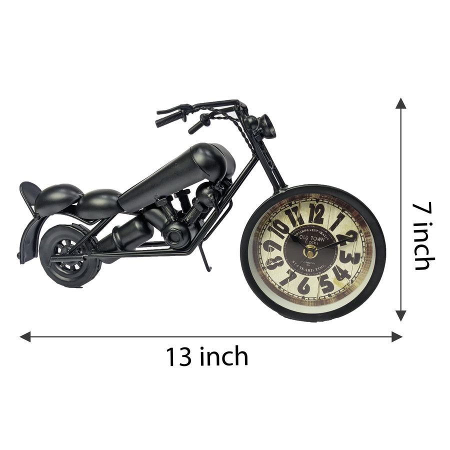 Motorbike Clock Black