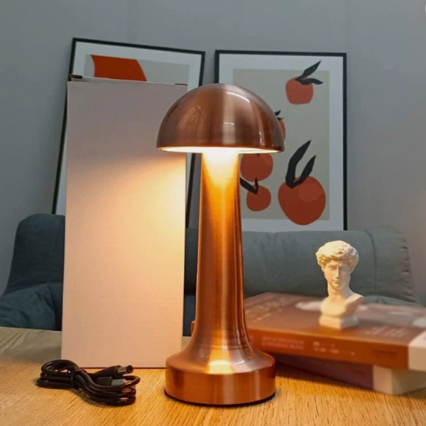 D-2  Rose Gold Rechargeable touch Retro Lamp