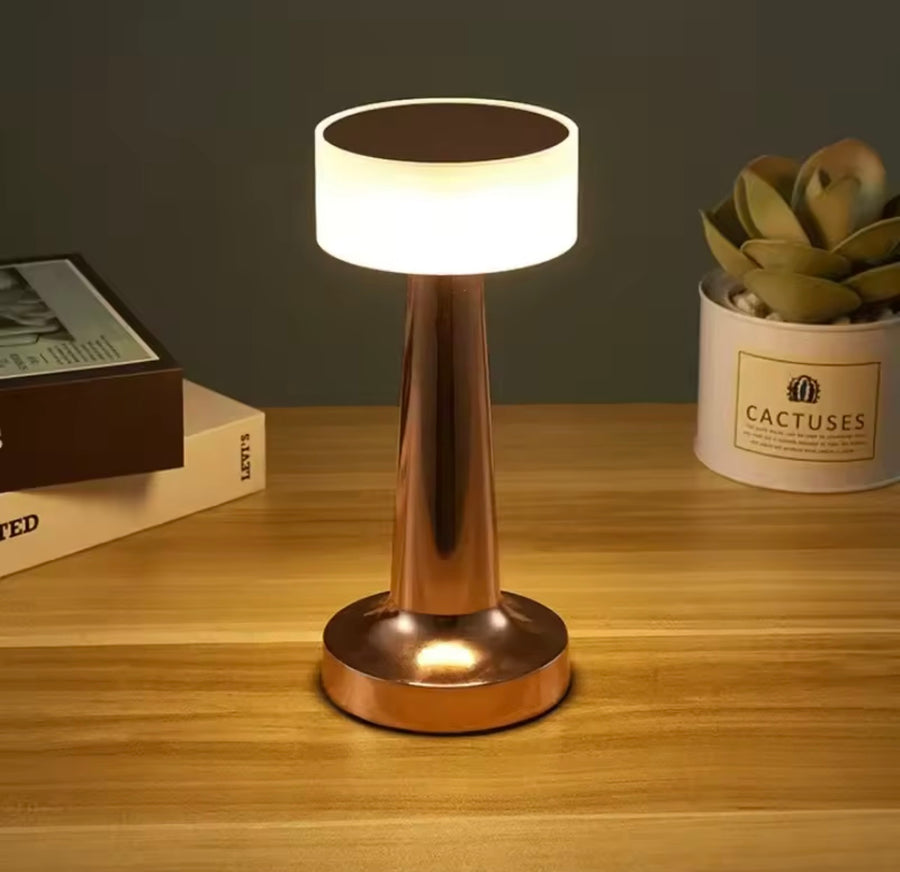 D-4 Rose Gold Rechargeable touch Retro Lamp
