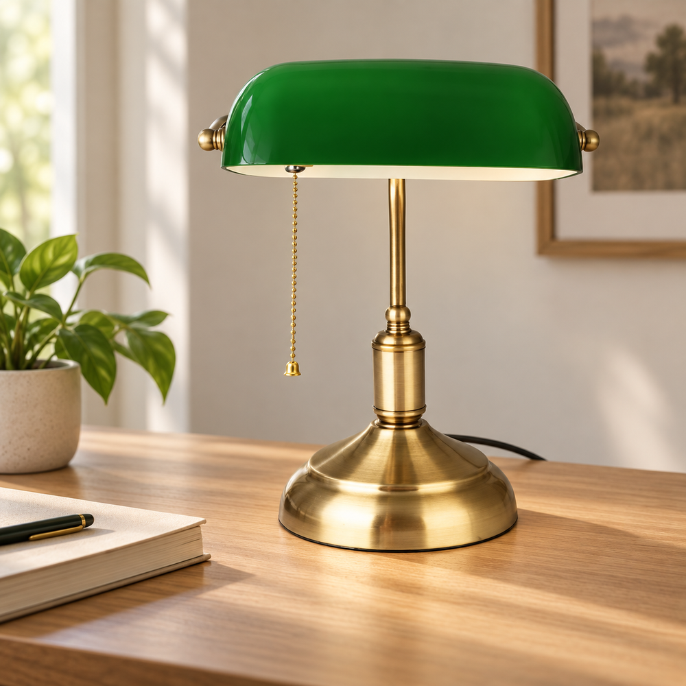 Banker Lamp (Green)