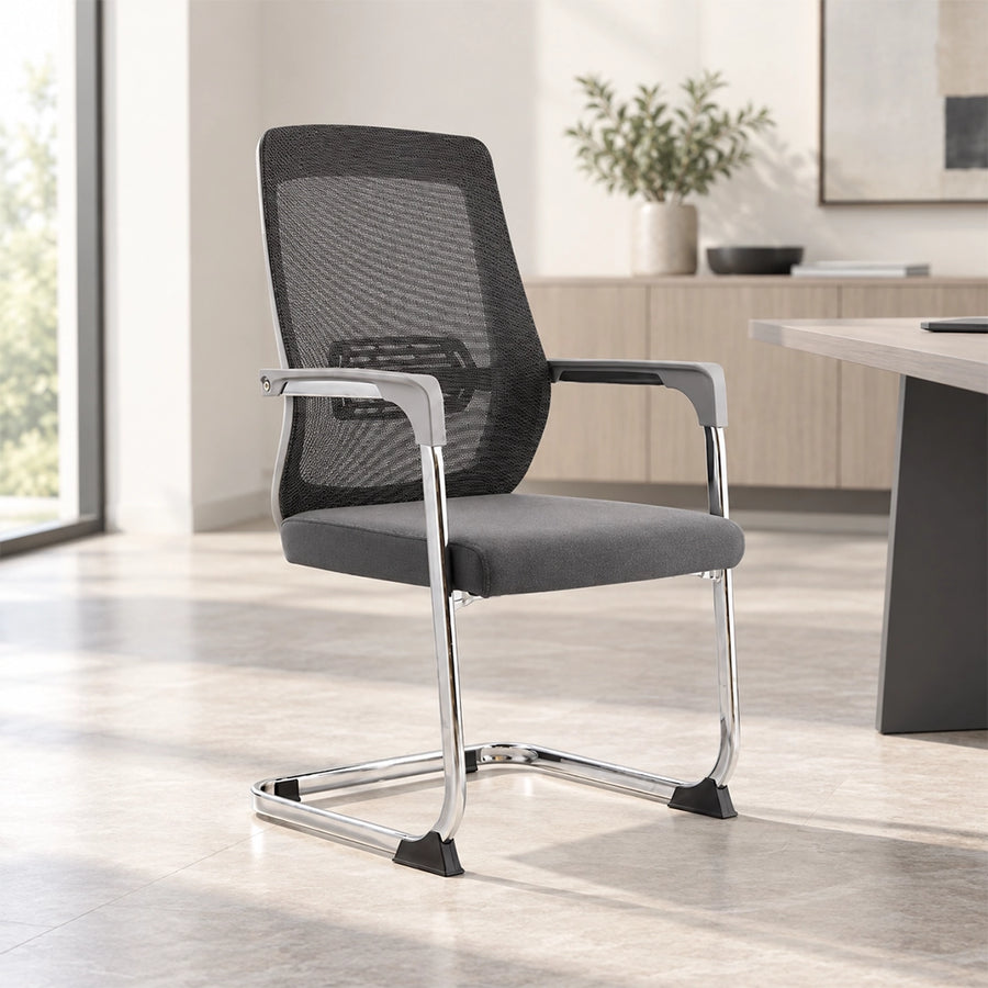 MOTION VISITOR CHAIR - GREY