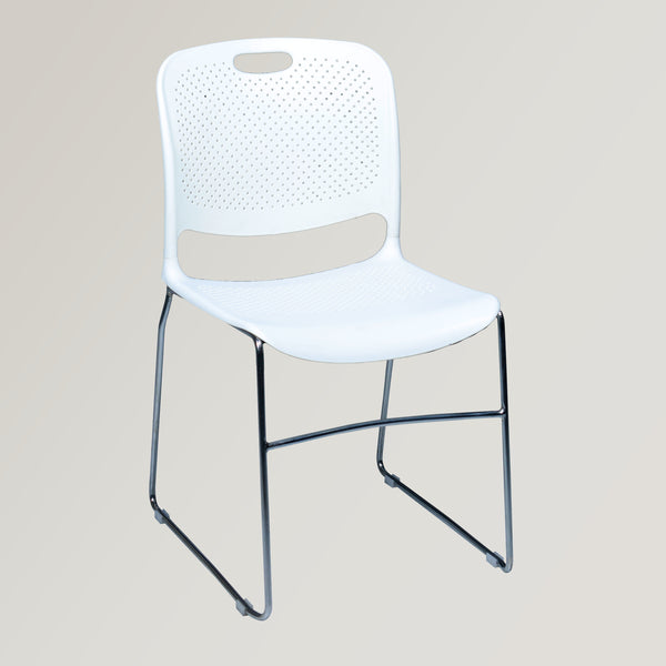 Smart White Visitor Chair