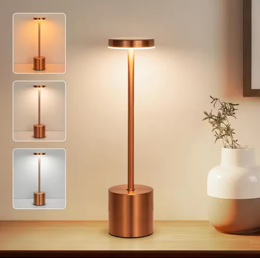 D-6 Rose Gold Rechargeable touch Retro Lamp