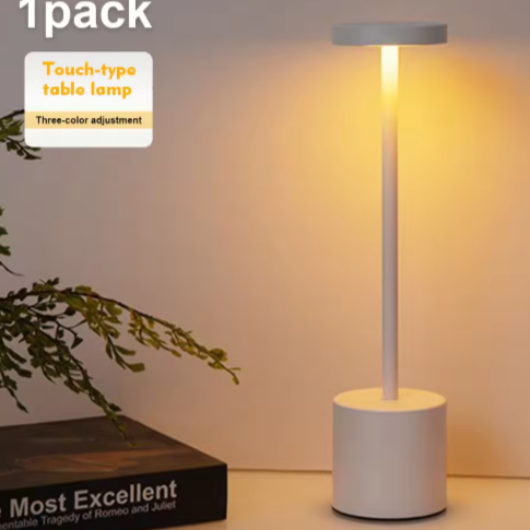 D-6 White Rechargeable touch Retro Lamp