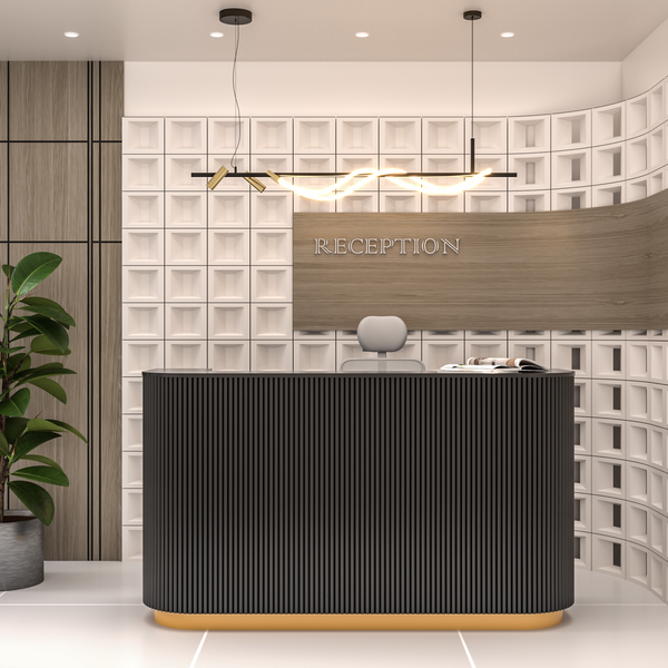 Fluted Reception Desk