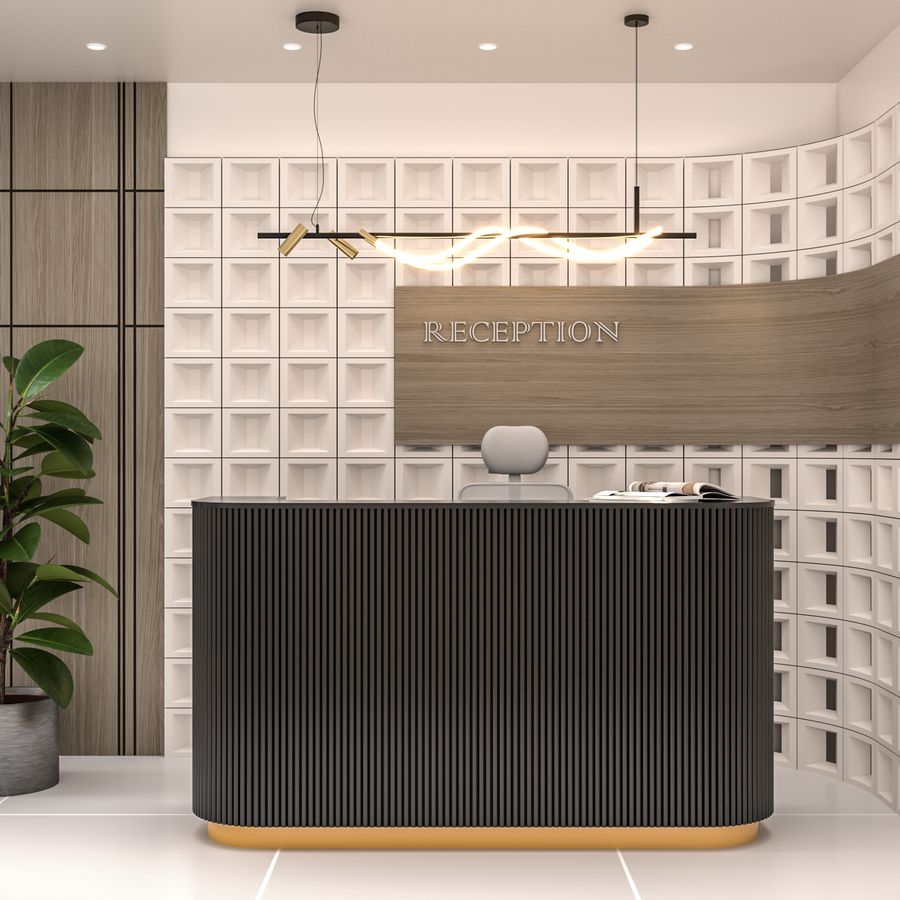 Fluted Reception Desk